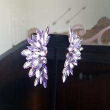 Load image into Gallery viewer, Lavender Angel Wing Earrings