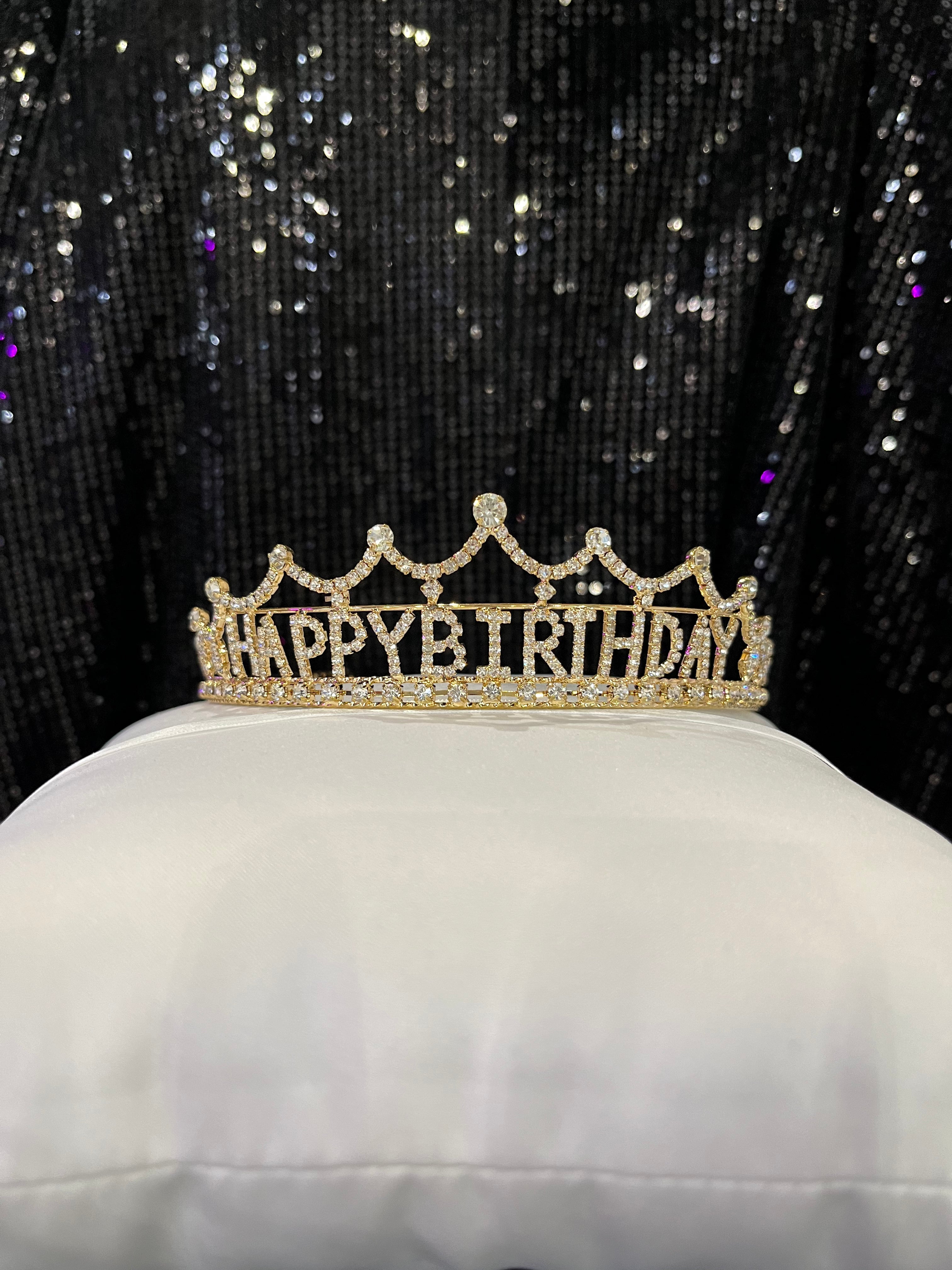 Happy Birthday Tiara Happy Birthday Silver Sparkle Tiara | Birthday Accessories main image 3