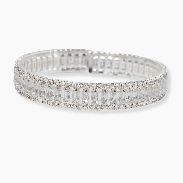 Baguette Rhinestone Cuff Bracelet