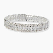 Load image into Gallery viewer, Baguette Rhinestone Cuff Bracelet