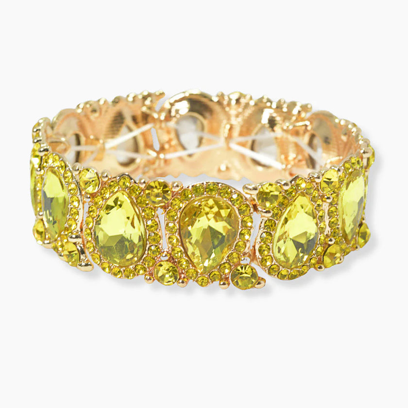 Teardrop Rhinestone Stretch Bracelet