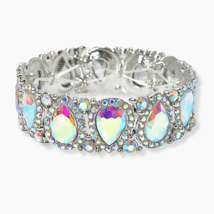 Teardrop Rhinestone Stretch Bracelet