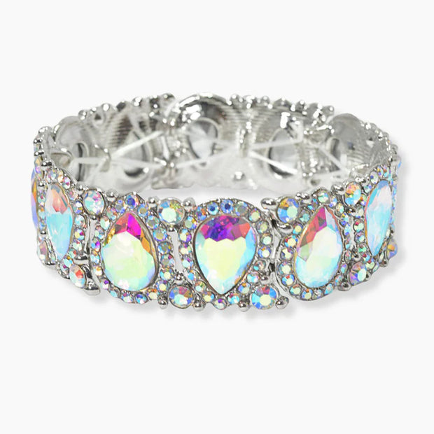 Teardrop Rhinestone Stretch Bracelet