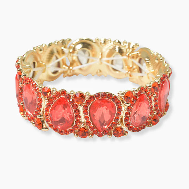 Teardrop Rhinestone Stretch Bracelet