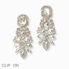 Load image into Gallery viewer, Multi Shape Rhinestone Clip On Earring