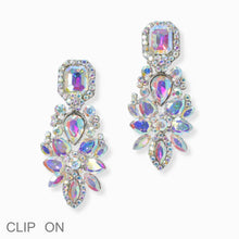 Load image into Gallery viewer, Multi Shape Rhinestone Clip On Earring