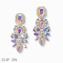 Load image into Gallery viewer, Multi Shape Rhinestone Clip On Earring