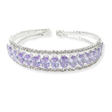 Load image into Gallery viewer, Oval Rhinestone Cuff Bracelet