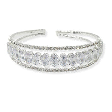 Load image into Gallery viewer, Oval Rhinestone Cuff Bracelet