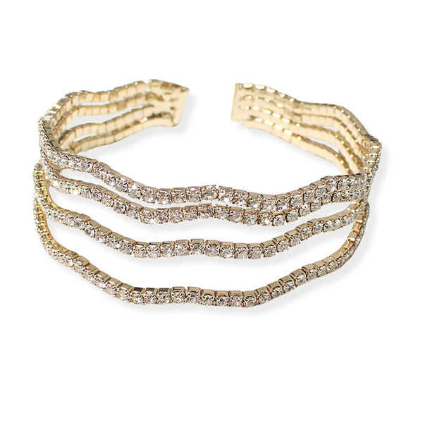 Pave Rhinestone Cuff Bracelet