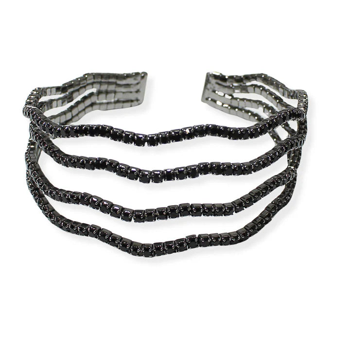 Pave Rhinestone Cuff Bracelet