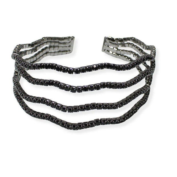 Pave Rhinestone Cuff Bracelet