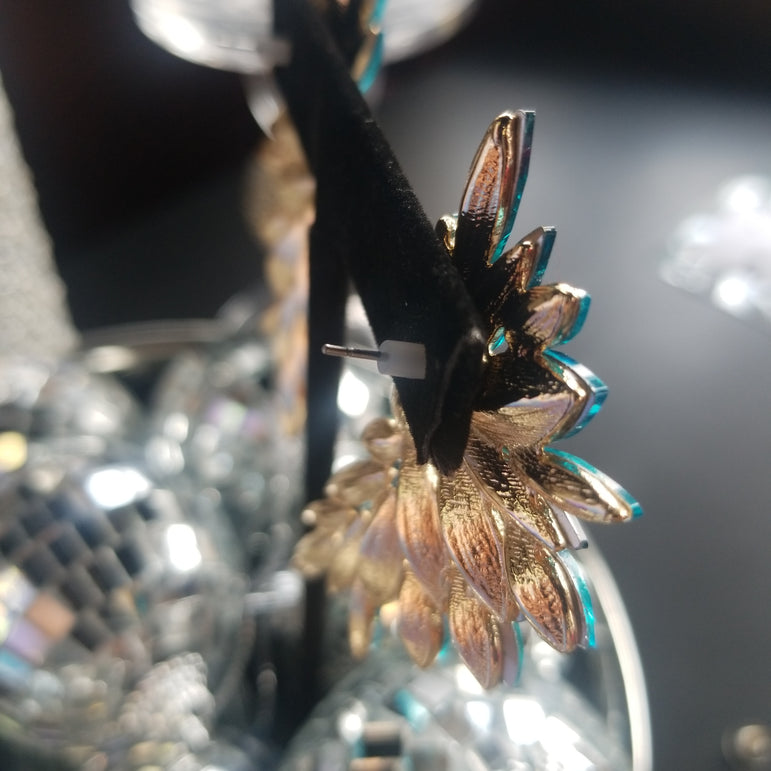 Aqua Angel Wing Earrings