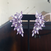 Load image into Gallery viewer, Lavender Angel Wing Earrings
