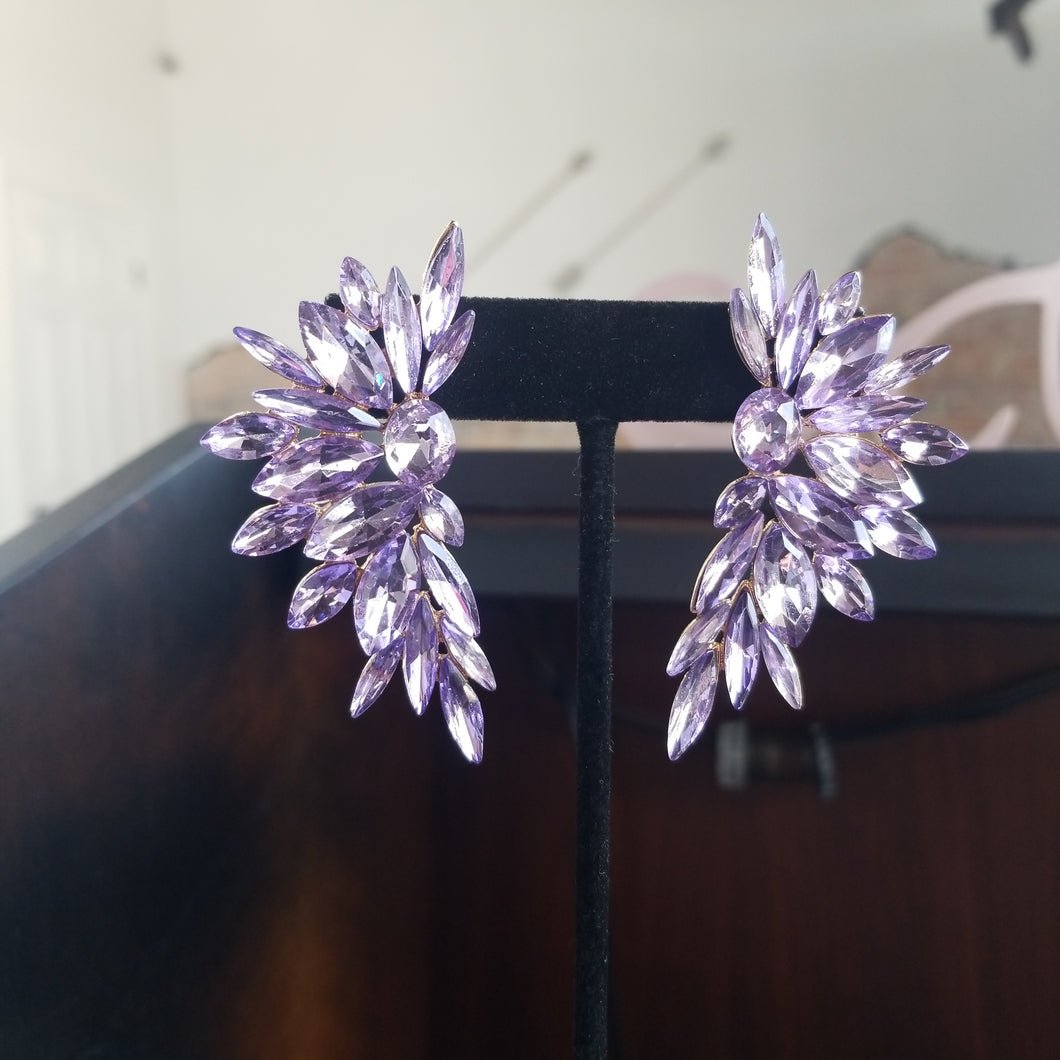 Lavender Angel Wing Earrings