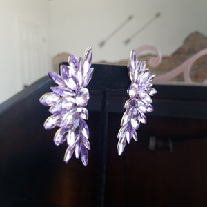 Lavender Angel Wing Earrings