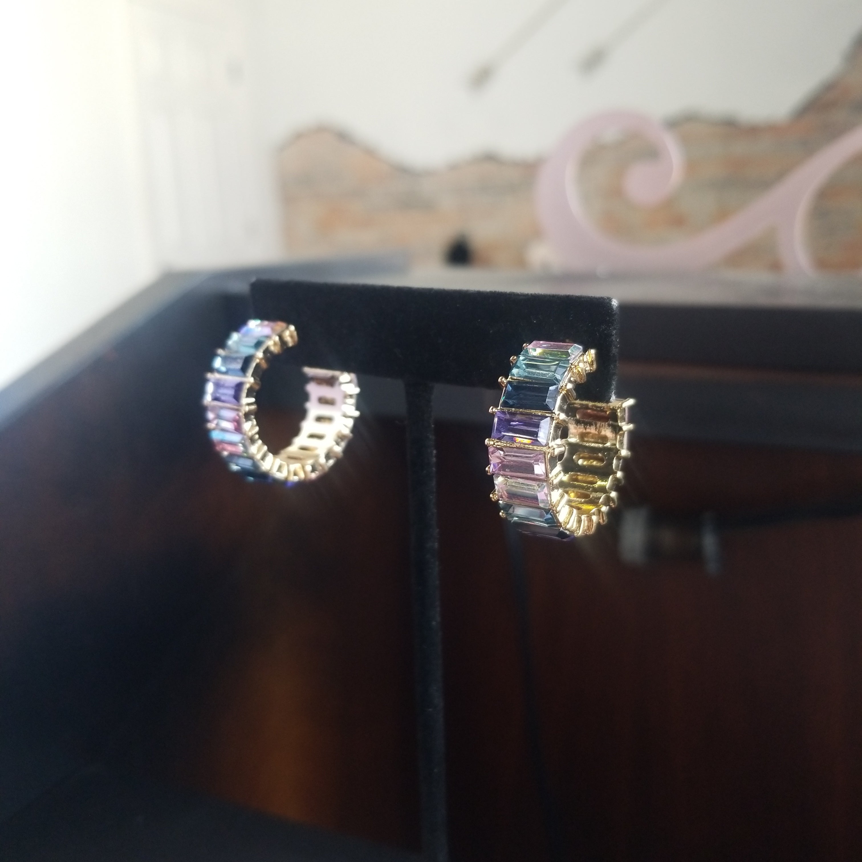 Baguette Hoop Earrings