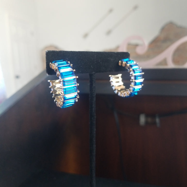 Baguette Hoop Earrings