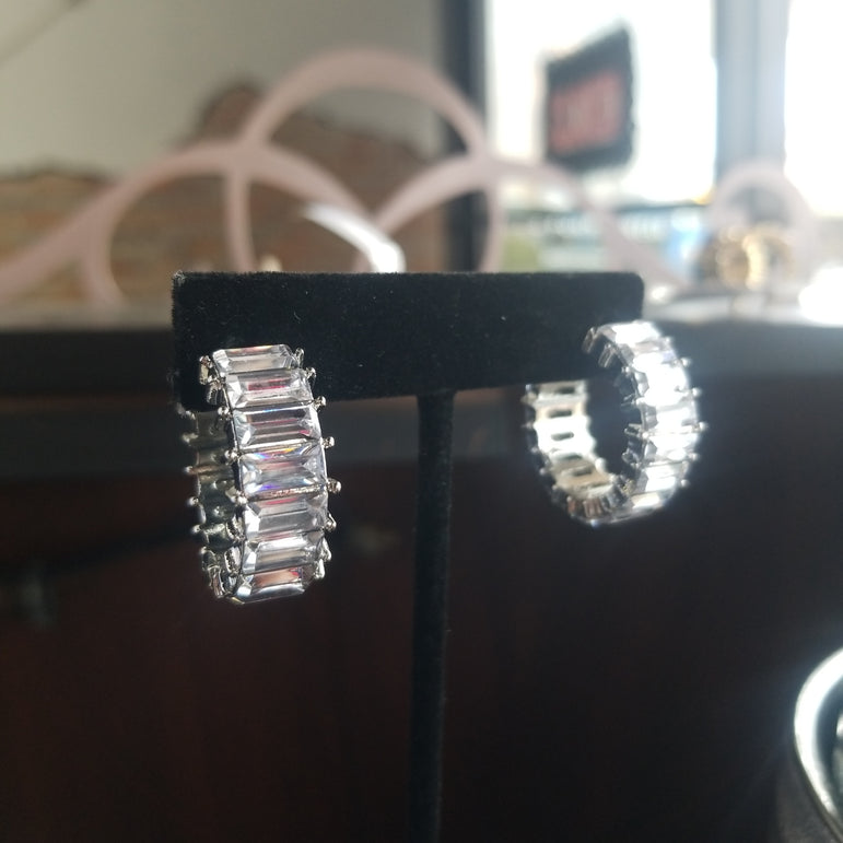 Baguette Hoop Earrings