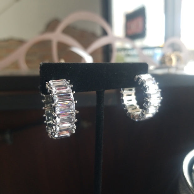 Baguette Hoop Earrings