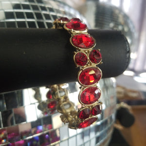 Red/Gold Oval Bracelet