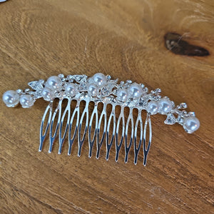 Rhinestone & Multi Pearl Hair Comb