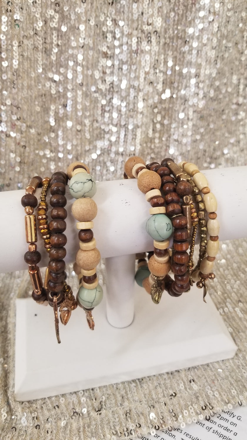 Wood Bead Bracelet