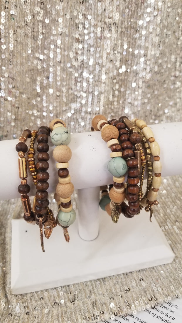 Wood Bead Bracelet