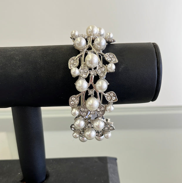 Silver Pearl Bracelet