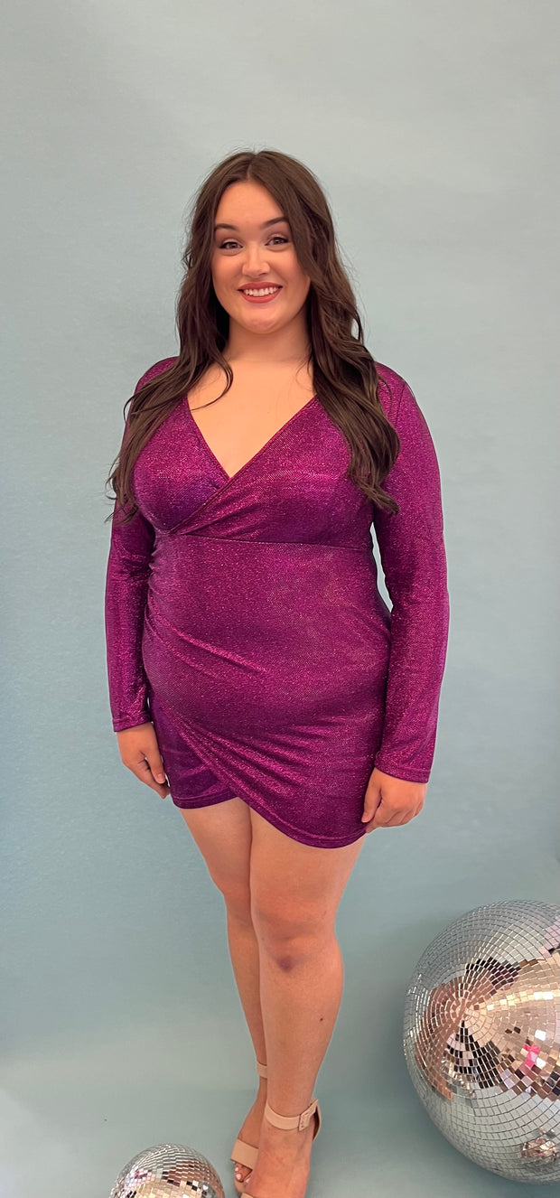 Shimmer Long sleeve Mini