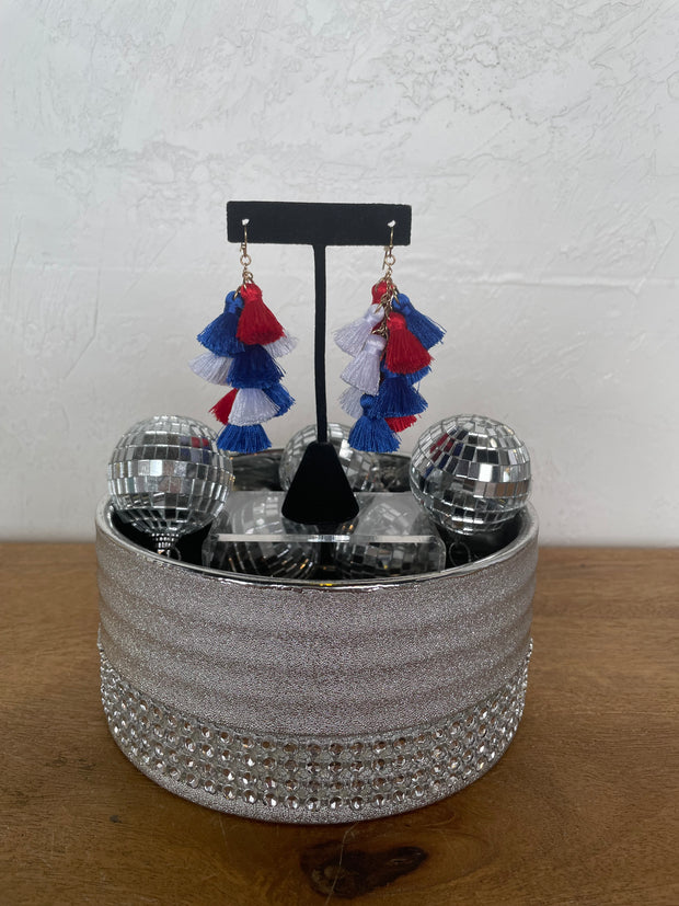 Firework Pom Pom Earrings