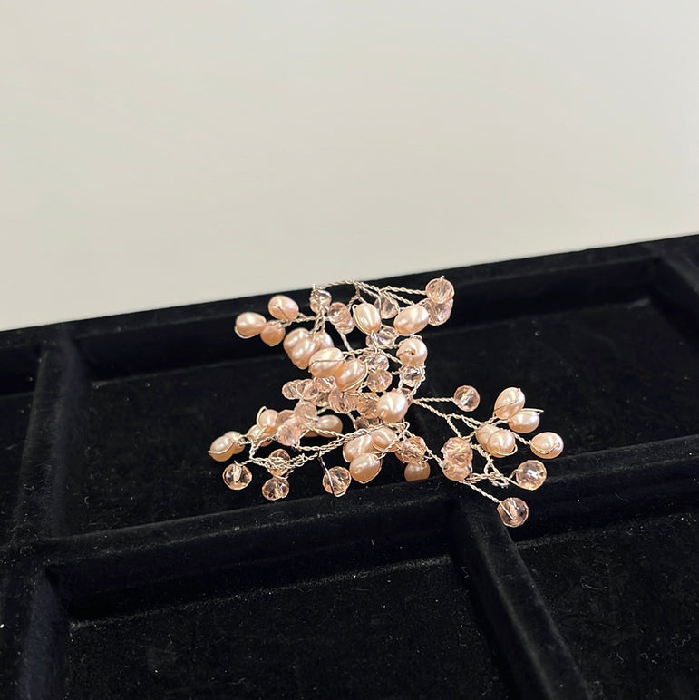 Mini Pink Crystal Hair Accessory