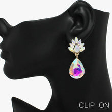 Load image into Gallery viewer, Teardrop Rhinestone Clip-On Earring