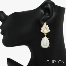 Load image into Gallery viewer, Teardrop Rhinestone Clip-On Earring