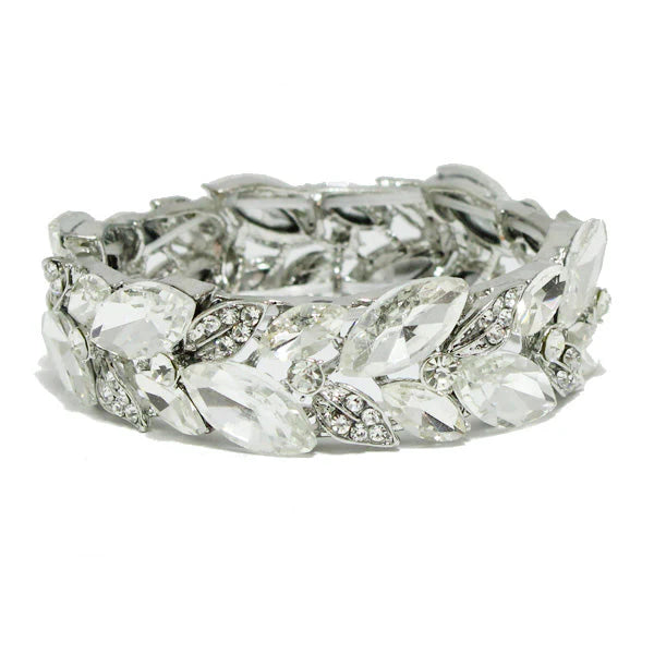Marquise Rhinestone Stretch Bracelet