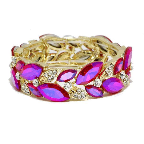 Marquise Rhinestone Stretch Bracelet