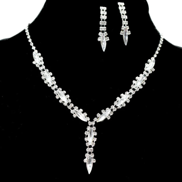 Marquise Rhinestone Necklace