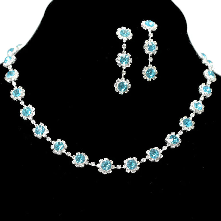 Round Rhinestone Accent Earrings