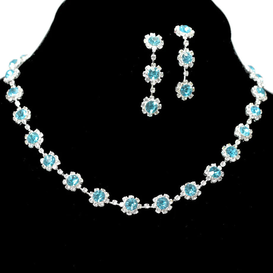 Round Rhinestone Accent Earrings