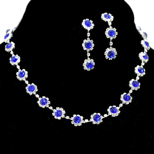 Round Rhinestone Accent Earrings