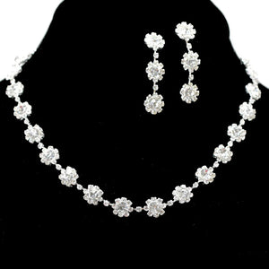Round Rhinestone Accent Earrings