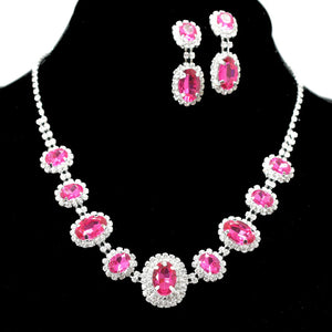 Oval Rhinestone Earrings