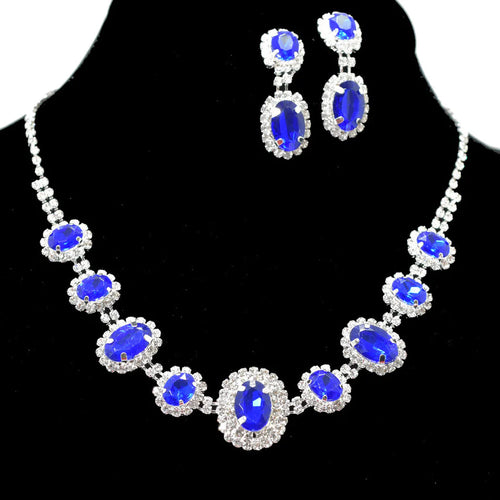 Oval Rhinestone Earrings