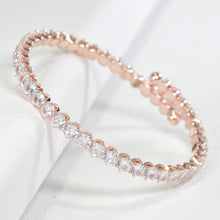 Load image into Gallery viewer, Round Rhinestone Cuff Bracelet