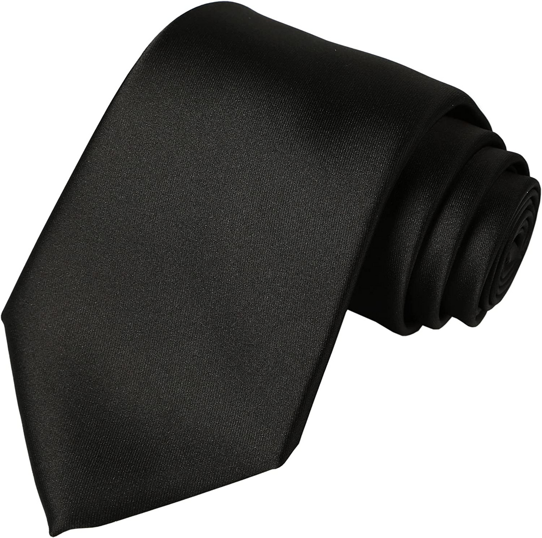 Black Windsor Tie Long