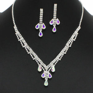 Teardrop Crystal Rhinestone Earrings.