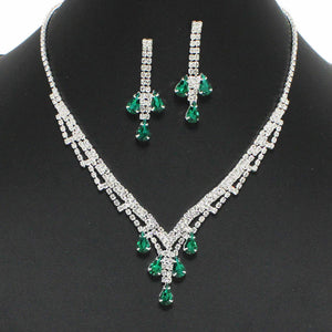 Teardrop Crystal Rhinestone Earrings.