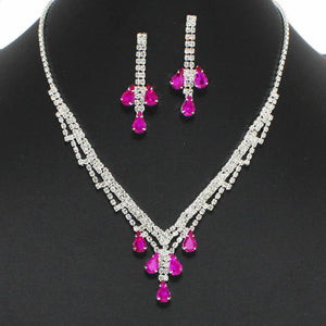 Teardrop Crystal Rhinestone Earrings.