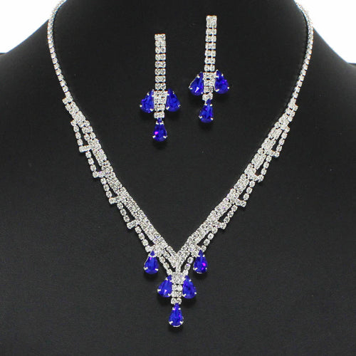 Teardrop Crystal Rhinestone Earrings.