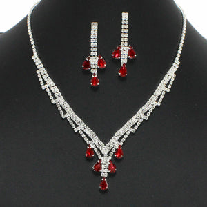 Teardrop Crystal Rhinestone Earrings.